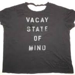 Torrid Plus Size Vacay State of Mind Relaxed oversized Fit Open Back Tee